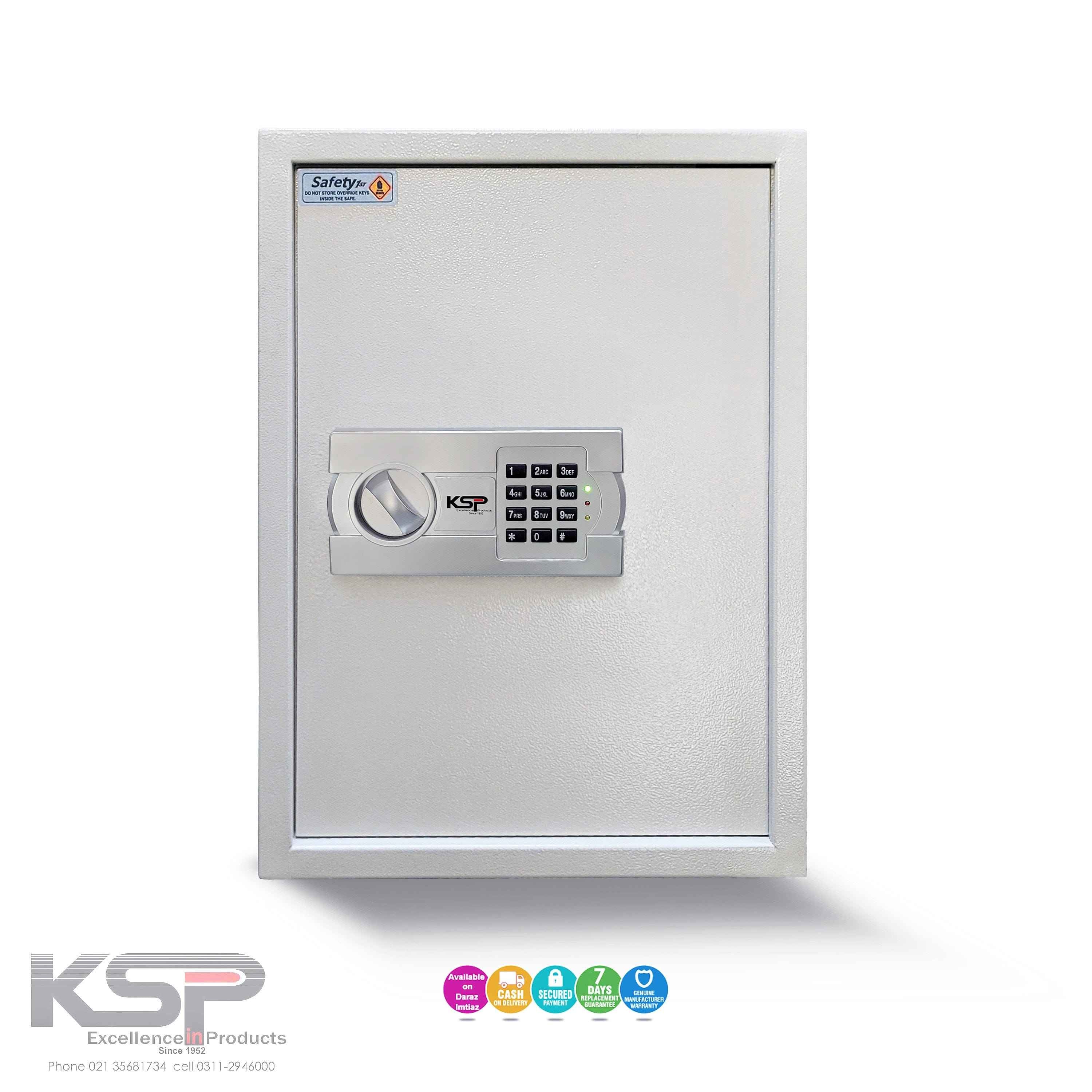 KSPSafe&Vault Digital Locker EG-50 security safe with electronic keypad and silver handle