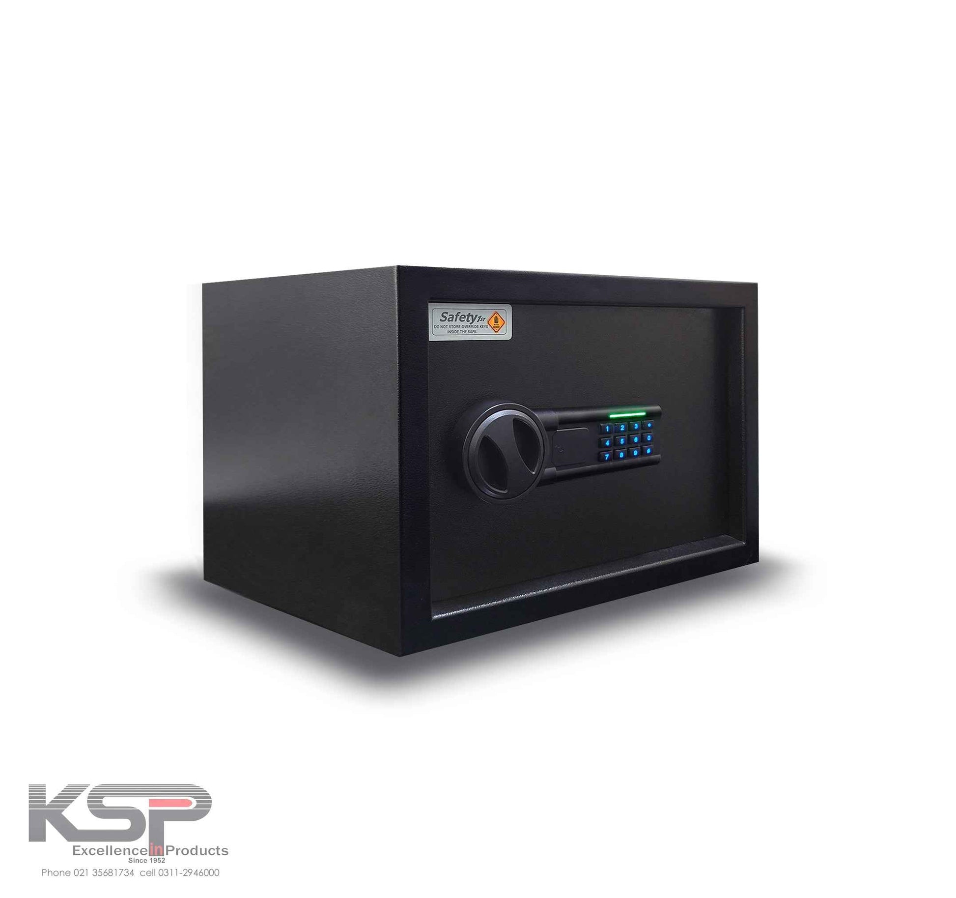 Black compact security safe with electronic keypad and rotary handle Digital Locker EGN-25 for home use