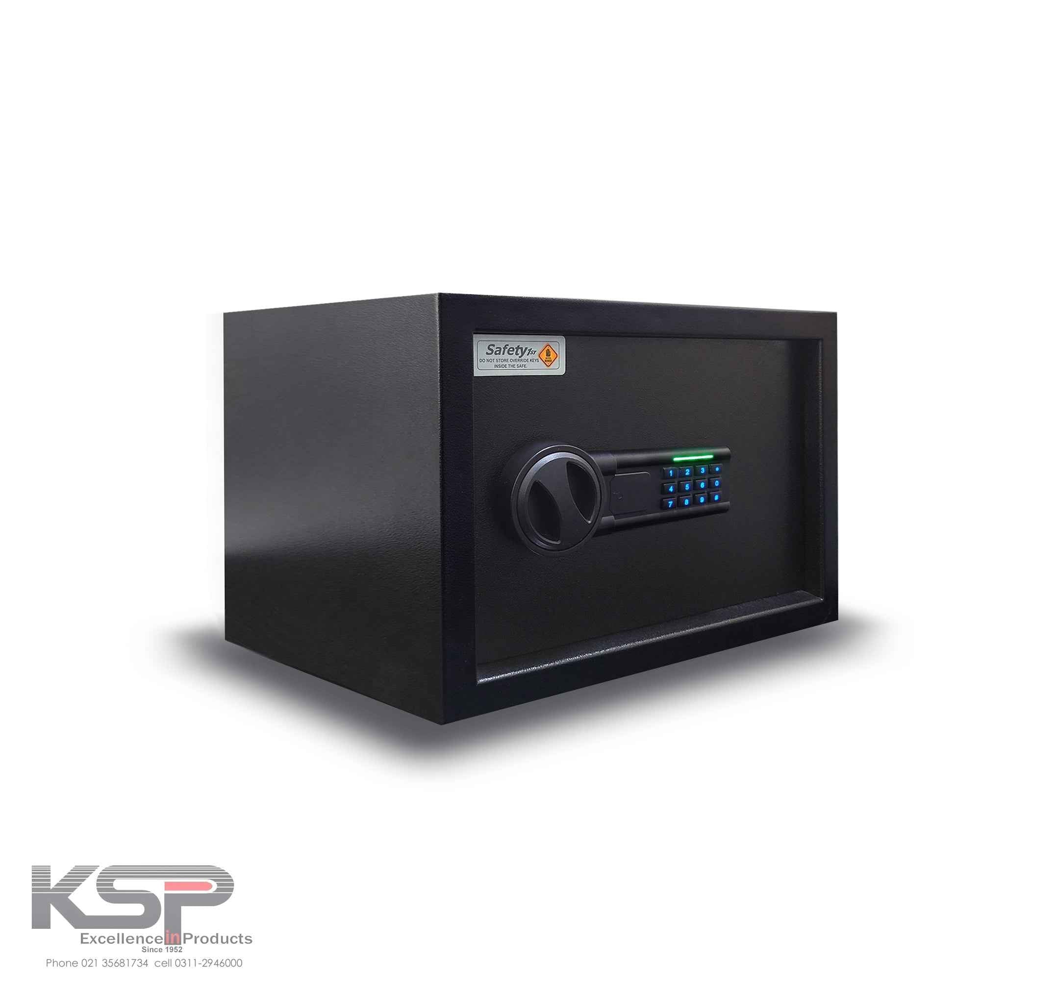 Black compact security safe with electronic keypad and rotary handle Digital Locker EGN-25 for home use