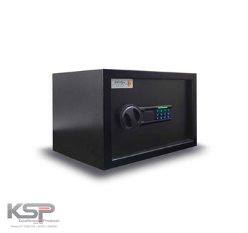 Black compact security safe with electronic keypad and rotary handle Digital Locker EGN-25 for home use