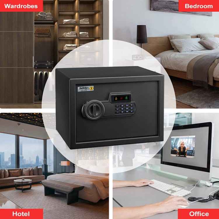 KSP Digital Locker EGN-25N black security safe with digital keypad lock for home and office use