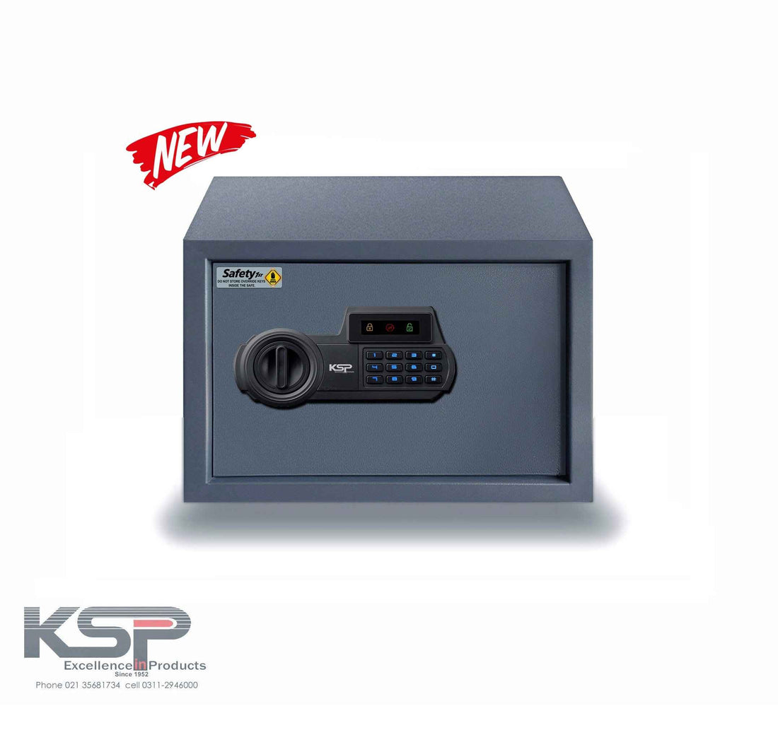 KSP Digital Locker EGN-25N security safe with digital keypad and safety lock in gray