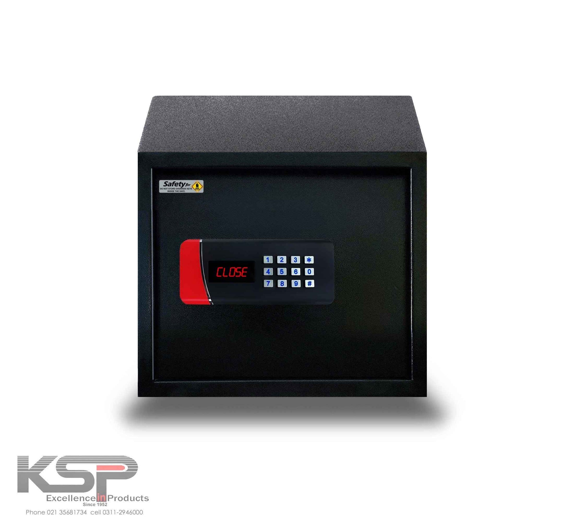 KSPSafe&Vault Digital Locker EM-30 black security safe with electronic keypad lock and digital display