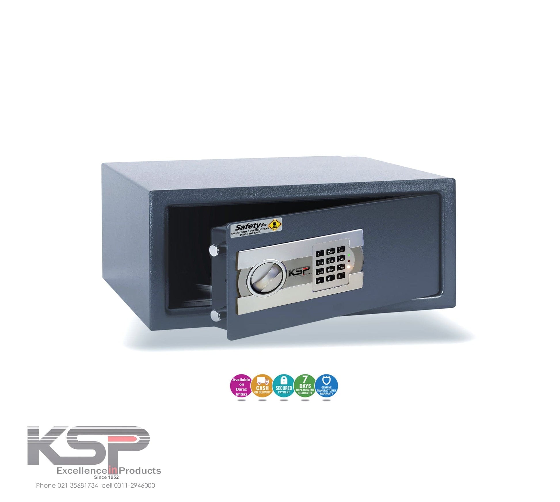 KSP Safe&Vault Digital Safe Locker EGL-40 with electronic keypad and secure locking for home or office