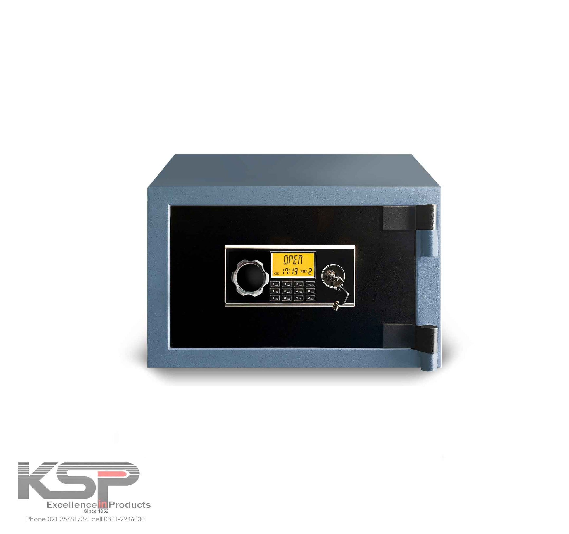 KSPSafe Vault compact electronic Security Safes with digital keypad rotary handle and key lock