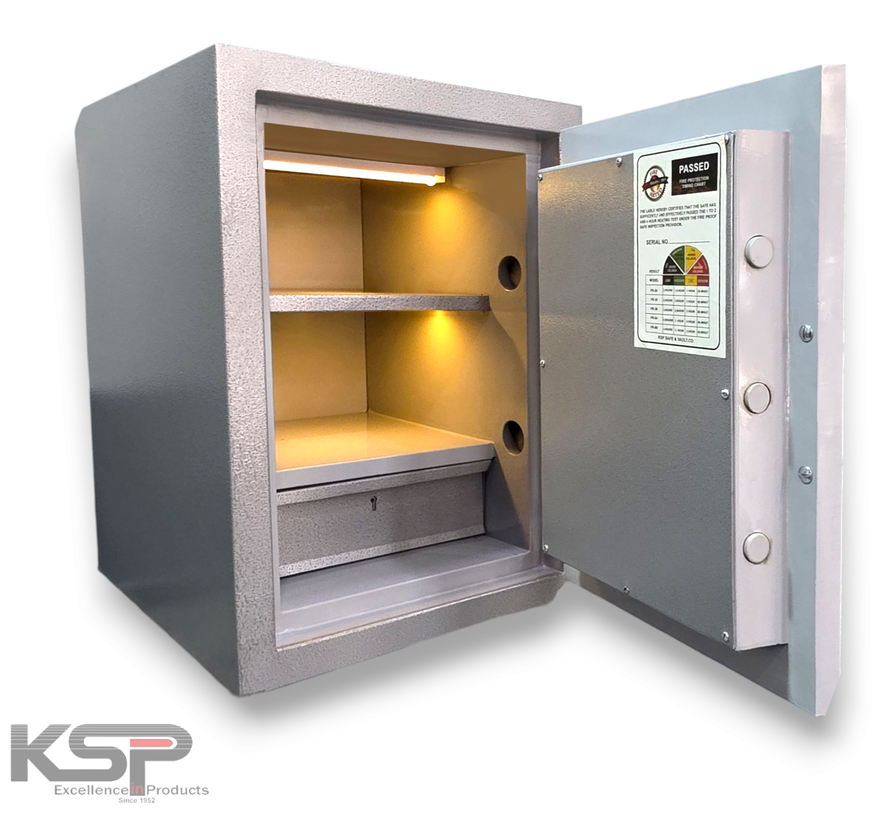 KSP Key Fire Resistance FR-27 Security Safe with Biometric Keypad and Interior LED Lighting