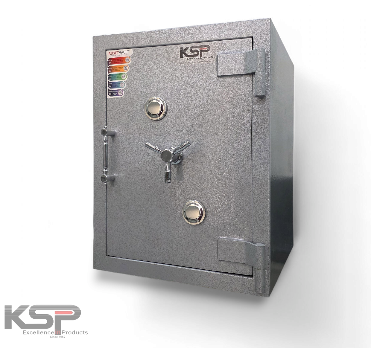 KSP Key Fire Resistance FR-30 Security Safe with biometric keypad and fireproof lining in gray