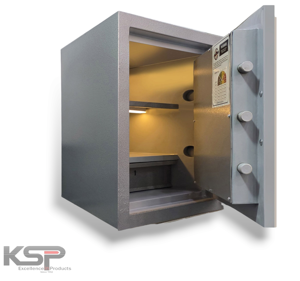 KSP Key Fire Resistance FR-30 Security Safe with Biometric Keypad and Fireproof Lining in Gray