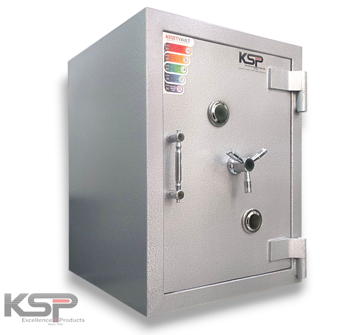 KSP Key Fire Resistance FR-30 Security Safe with Biometric Keypad and Silver Finish