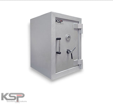 KSP Manual Fire Resistance FR-20 Safe with a sturdy design and secure locking mechanism in silver color