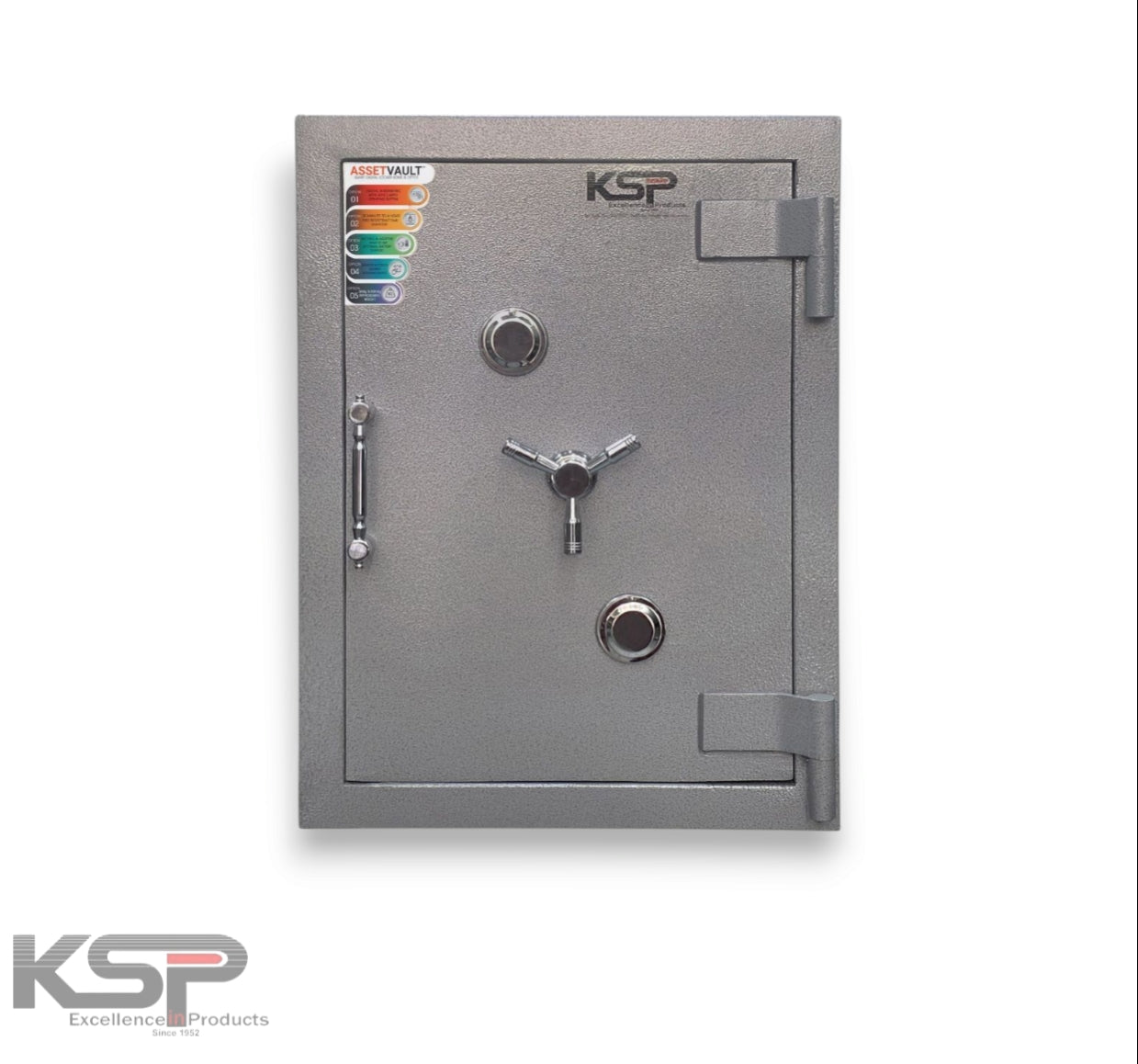 KSP Manual Fire Resistance FR-24 Security Safe with Biometric Keypad in Gray for Secure Storage