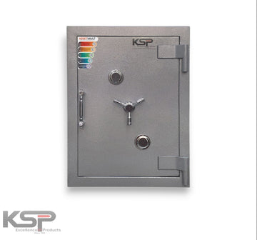 KSP Manual Fire Resistance FR-24 Security Safe with Biometric Keypad in Gray for Secure Storage