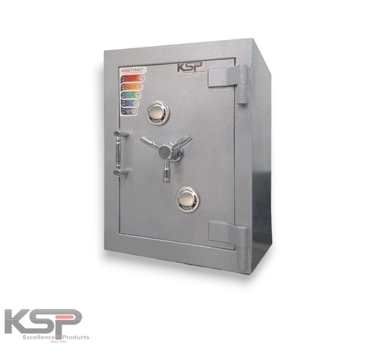 KSP Manual Fire Resistance FR-24 Security Safe with Biometric Keypad and Fireproof Lining in Grey