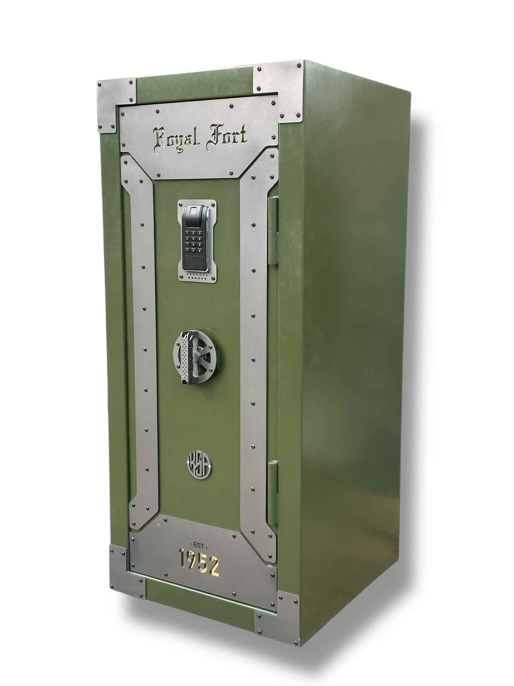KSP RFB-54 Royal Fort Fire safe in green with digital lock and sturdy design for secure storage
