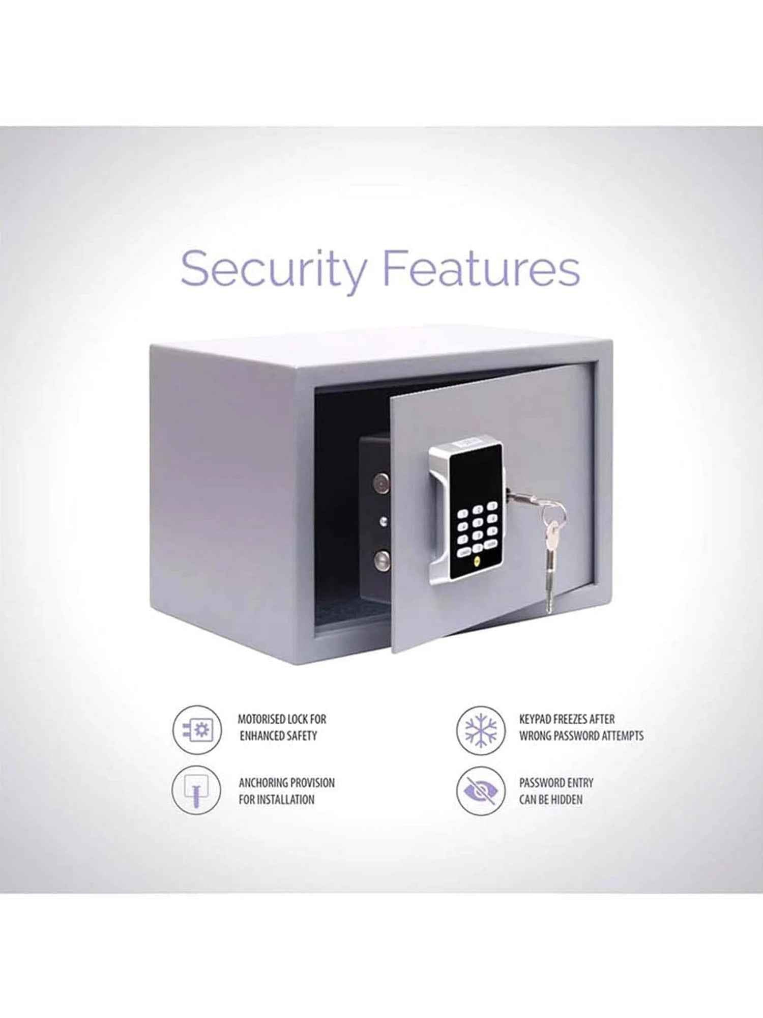 Lower Value Electronic Safe Medium with digital keypad and secure key access features
