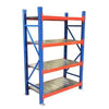 KSP SafeVault industrial shelving unit with blue frame and orange beams for medium duty racking storage