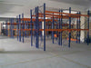 KSP SafeVault industrial shelving unit with blue frame and orange beams for medium duty racking storage