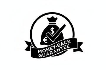 Money guarantee icon black colour