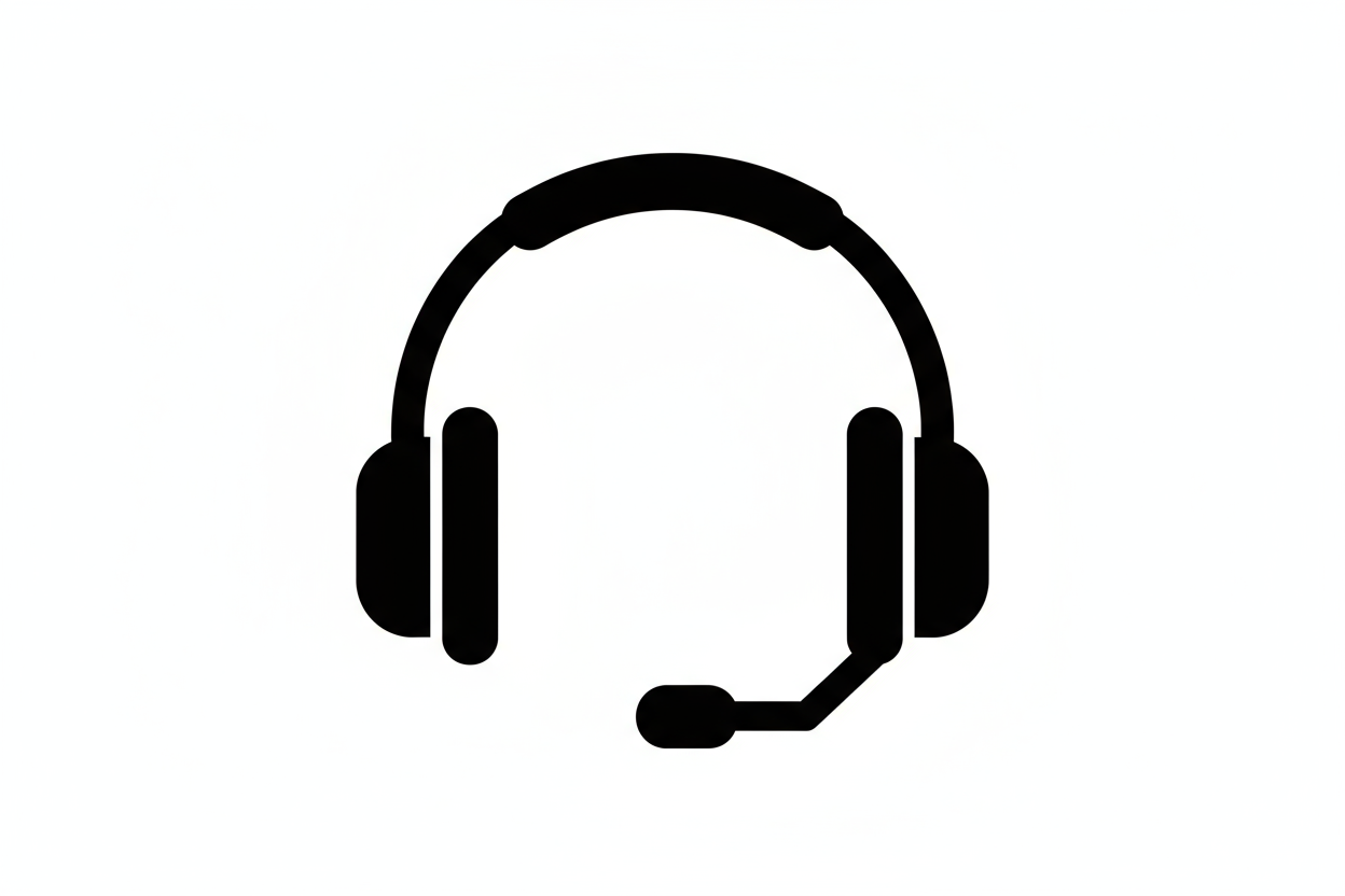 online support icon in black colour