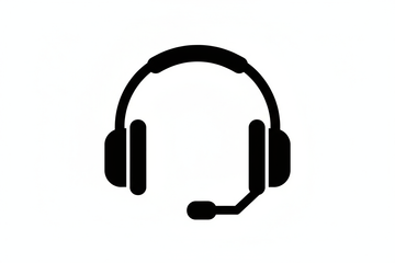 online support icon in black colour