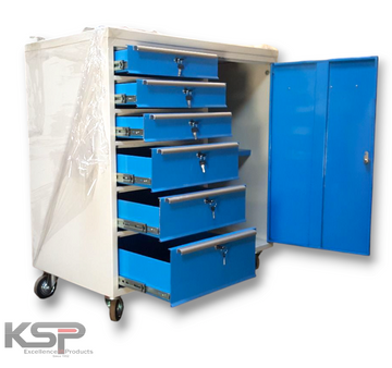 KSP Heavy Duty Steel Tool Cabinet – Industrial Storage Cabinet with Secure Locking System