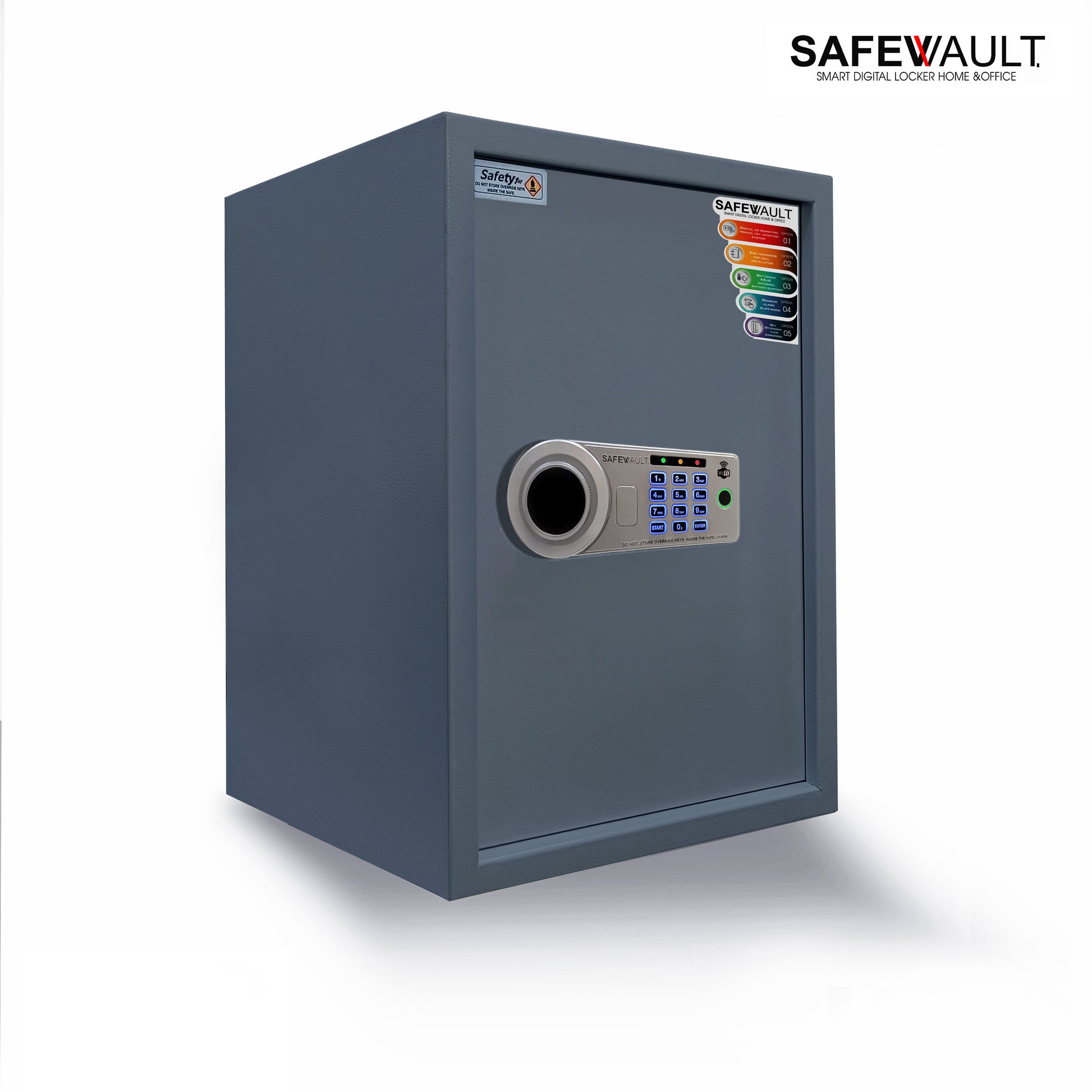 EBW-50 Smart Digital Biometric Locker with Biometric Keypad in Gray Color
