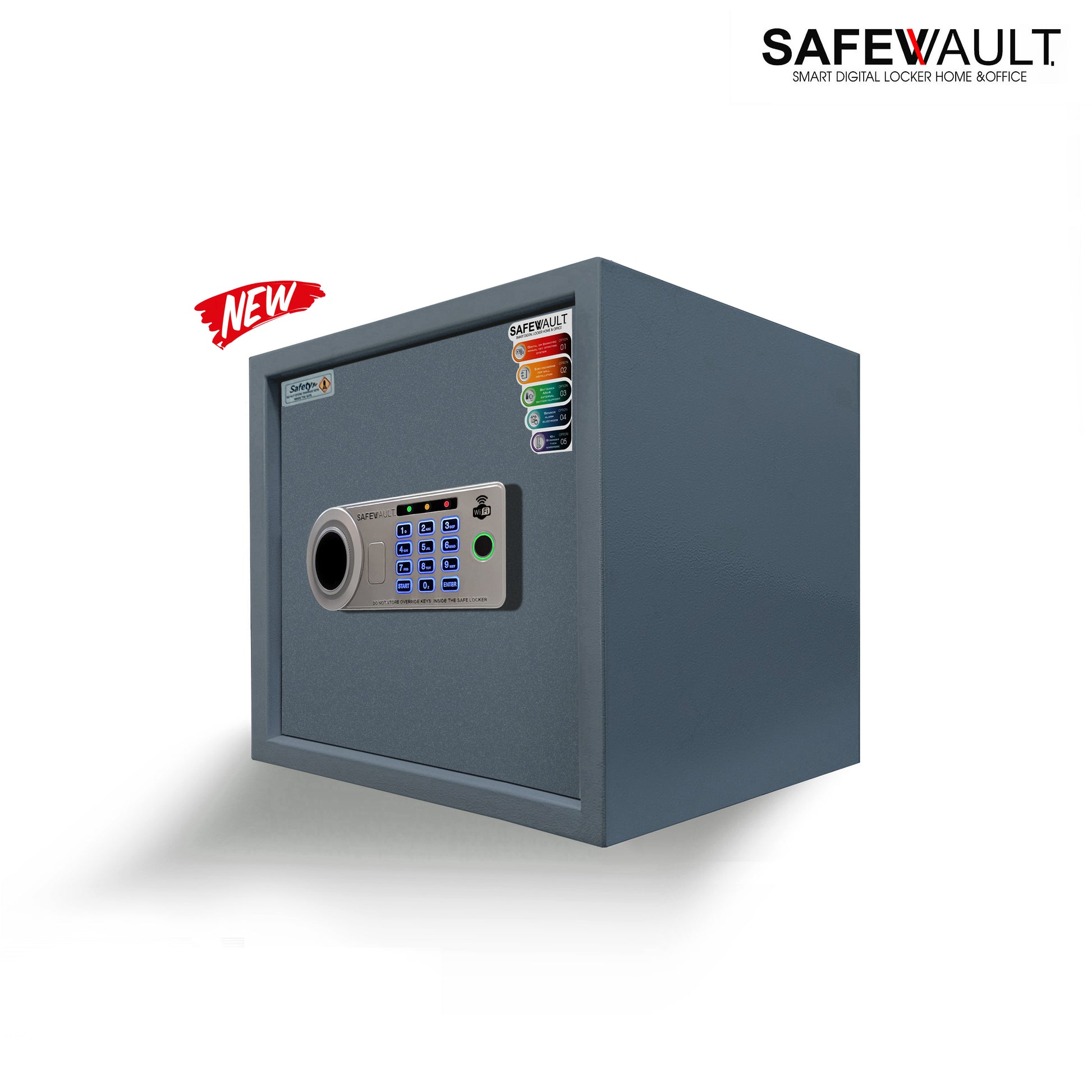 EBW-30 Smart Digital Biometric Locker with Biometric Keypad in Gray Finish