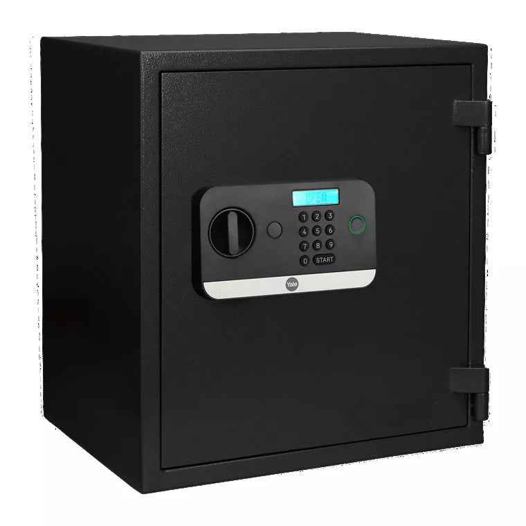 KSPSafe Vault black security safe with digital keypad and rotary dial handle Yale Fireproof Safe Large USB for documents