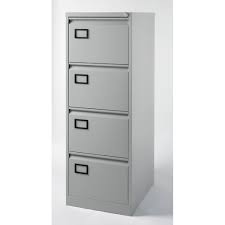 Kashif Steel Products 4-Drawer Steel Almirah File Cabinets & Book Shelves in Grey for document storage