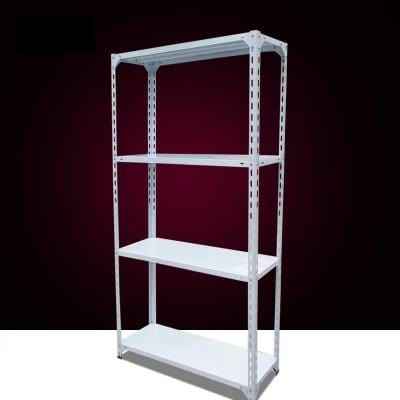 KSPSafeVault white metal shelving unit with four shelves to buy light duty racks online