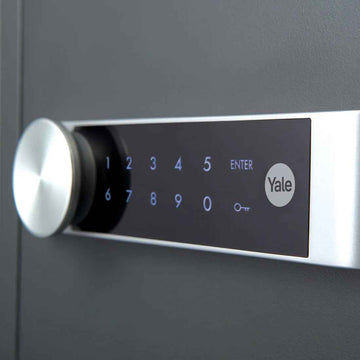 Yale Electronic Document Fire Safe Box with a sleek digital keypad for secure access