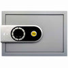Yale branded compact Electronic Safe Medium in dark gray with electronic keypad dial for home use