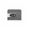 Yale branded compact Electronic Safe Medium in dark gray with electronic keypad dial for home use