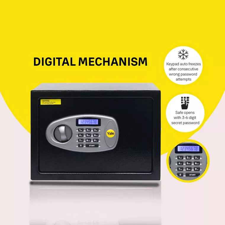 Yale Home Safe with biometric security for protecting valuables and important items
