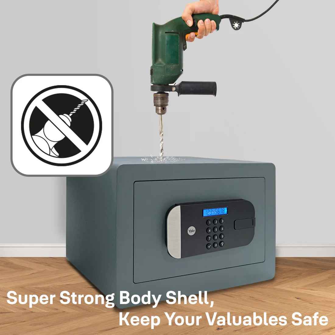 YALE Motorised Biometric Maximum Security Office Safe with a durable body and advanced locking features